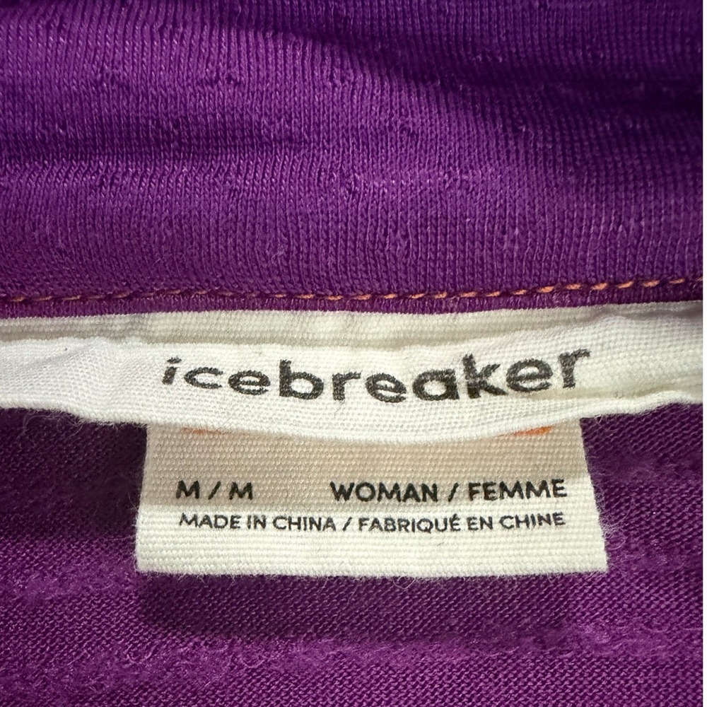 Icebreaker Womens Descender Merino Blend Half Zip Base Layer M Athleisure Hiking - Picture 5 of 11